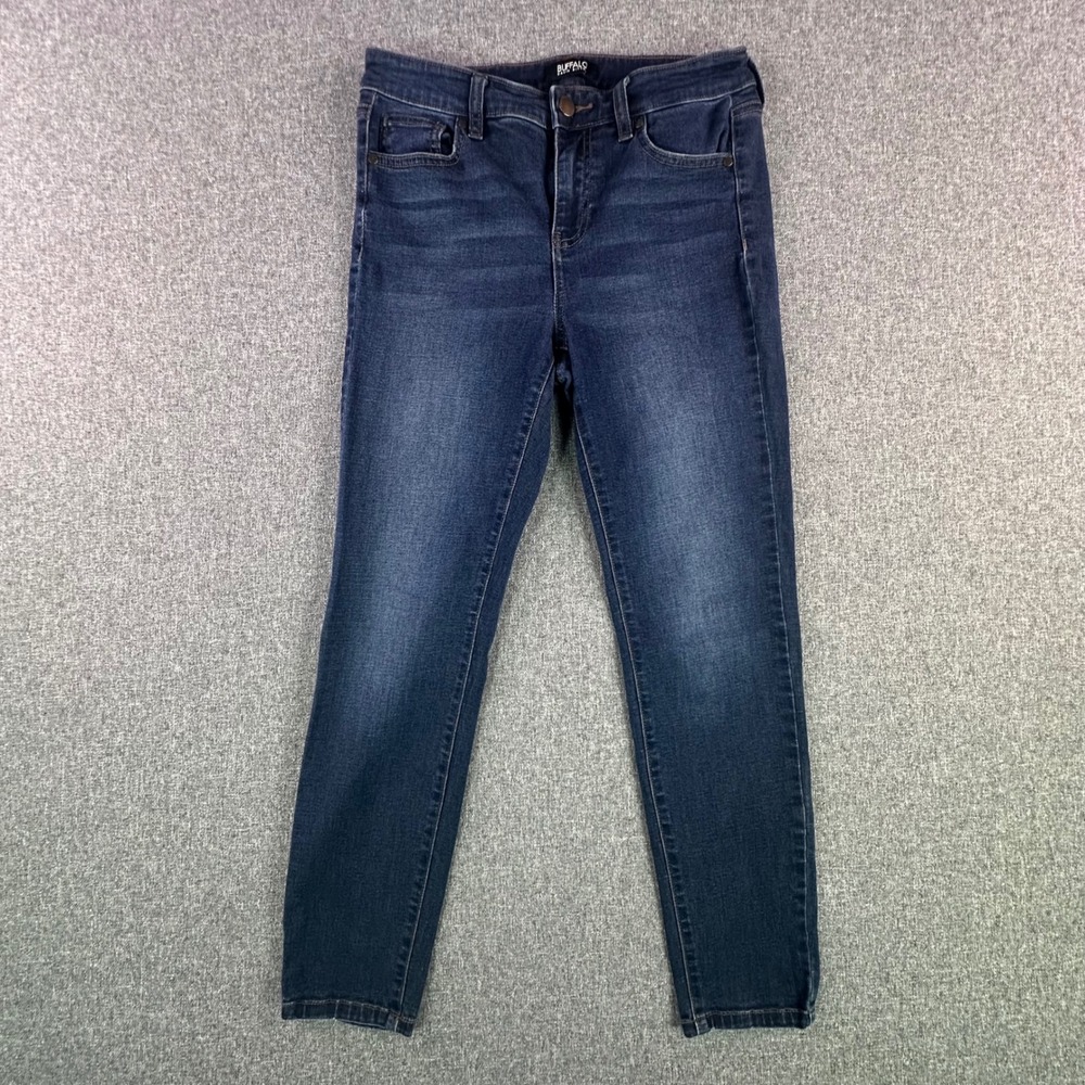 Buffalo Jeans Women 4 Aubrey Blue High Rise Stretch Ankle Grazer Denim Excellent